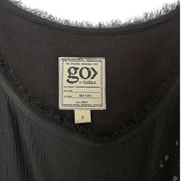 Go by Go Silk Make A Statement Sheath Dress Women’s Small Black Vortex Print - Picture 4 of 7